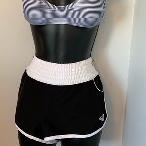 ROXY black white swim board shorts